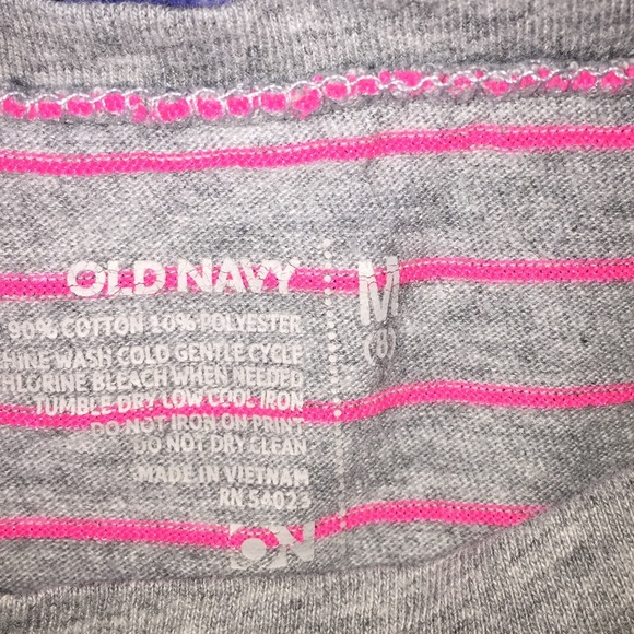 Old Navy Striped polo shirt grey and pink (girls) - Picture 6 of 6